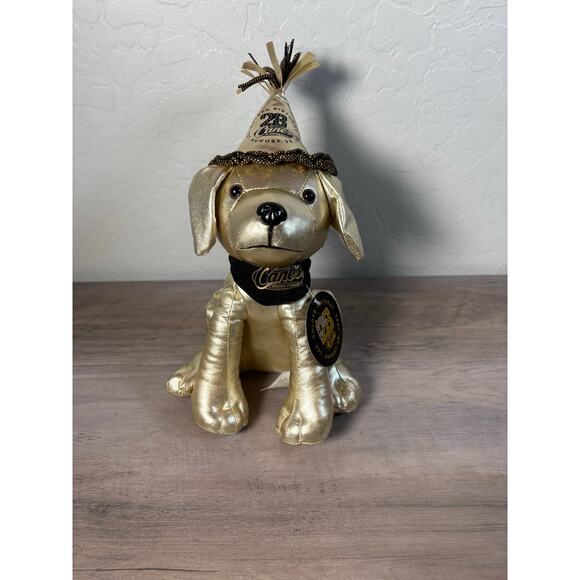 Raising Cain's Puppy Dog Golden Plush 28th Anniversary Birthday- NWT - Picture 1 of 5
